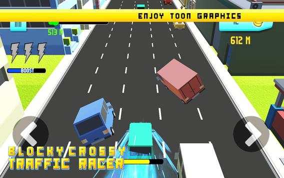 Blocky Roads Traffic Racer screenshot 3