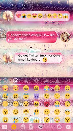 COLOR RAIN Emoji Keyboard Skin screenshot 5