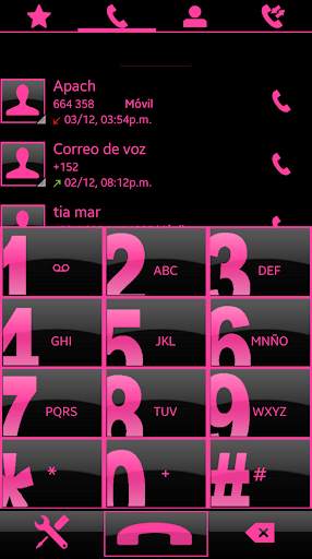 THEME SWIPE DIALER BIG BLACK PINK screenshot 1