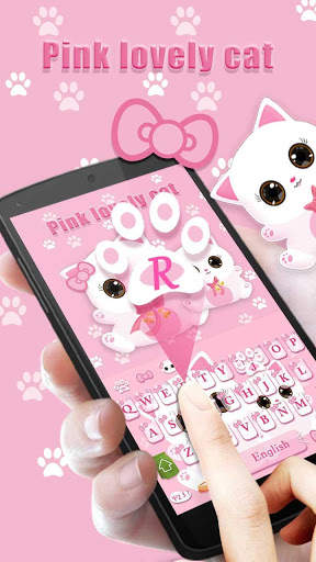 Pink Cat Lovely Keyboard screenshot 2