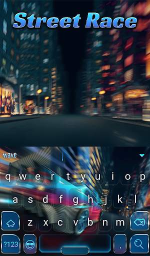 Street Race Animated Keyboard   Live Wallpaper screenshot 2