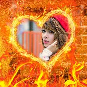 Fire Text Photo Frame 1 تصوير الشاشة