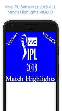 Cricket Match Highlights IPL Season 11 2018 VIDEOs screenshot 1