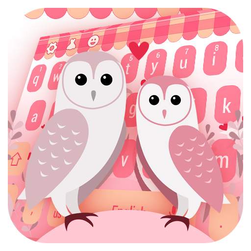 Pink twins Owl keyboard 10001002
