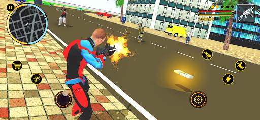 Flying Spider Super Hero - Vegas Crime City Battle स्क्रीनशॉट 2