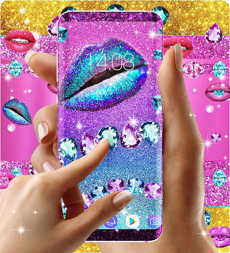 Glitter lips live wallpaper screenshot 3