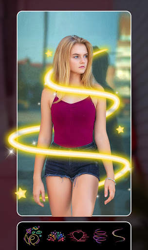 Spiral Photo Editor : Neon Effects, Blur Photo screenshot 1