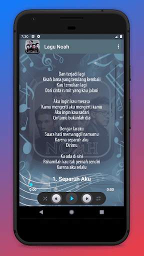 Lagu Noah plus Lyric 2 تصوير الشاشة