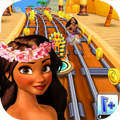 Subway Princess Moana Running icon