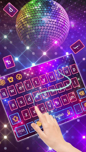 Sparkling Neon Disco Keyboard स्क्रीनशॉट 5