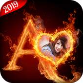 Fire Text Photo Frame 2019 1.0
