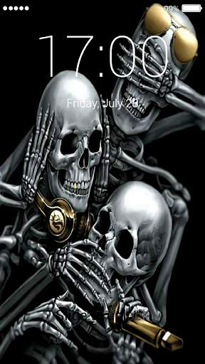 Skeleton Lock Screen 6 تصوير الشاشة
