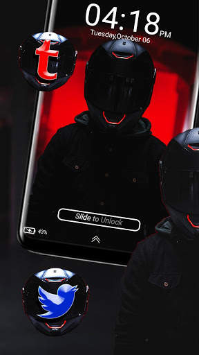 Bike Helmet Launcher Theme screenshot 4