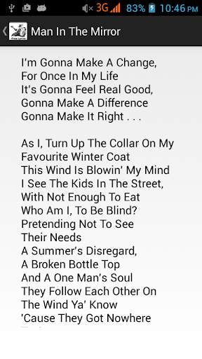 Michael Jackson Lyrics Free Offline screenshot 2