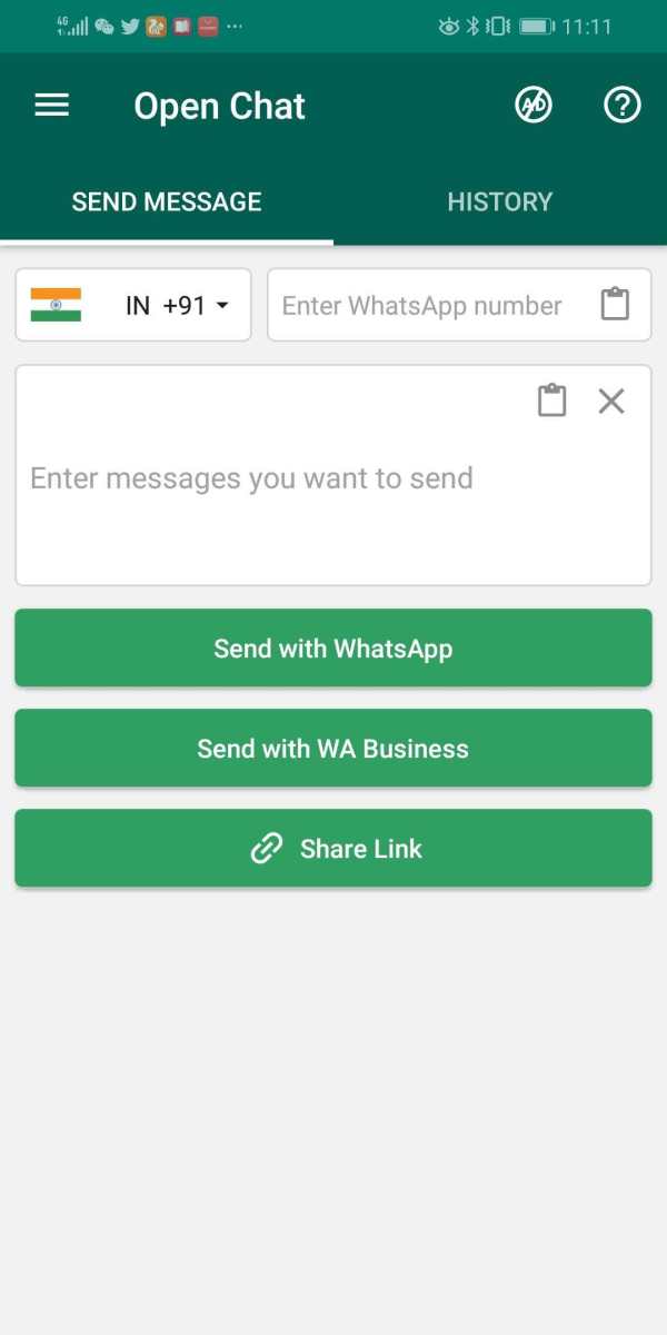 Click to Chat - Open Direct Chat for WhatsApp screenshot 1