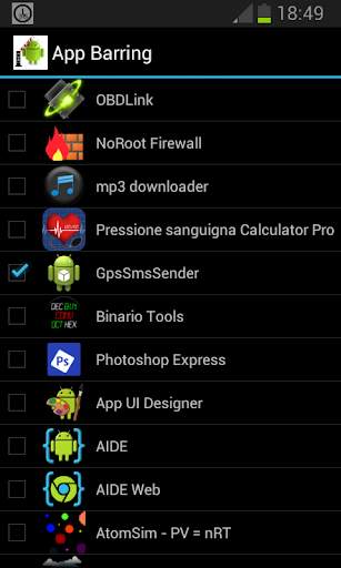 App Barring screenshot 1