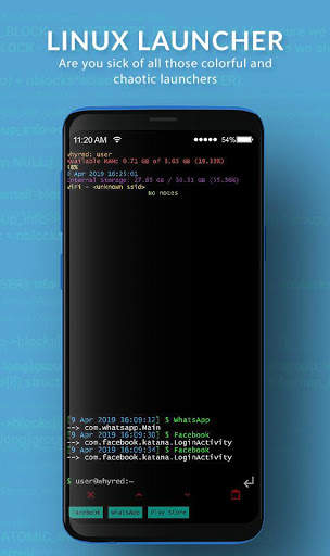 Hacker Launcher - Command Line Launcher screenshot 1