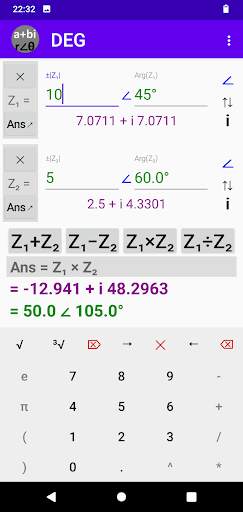 Complex Number Calculator - Rectangular | Polar скриншот 3