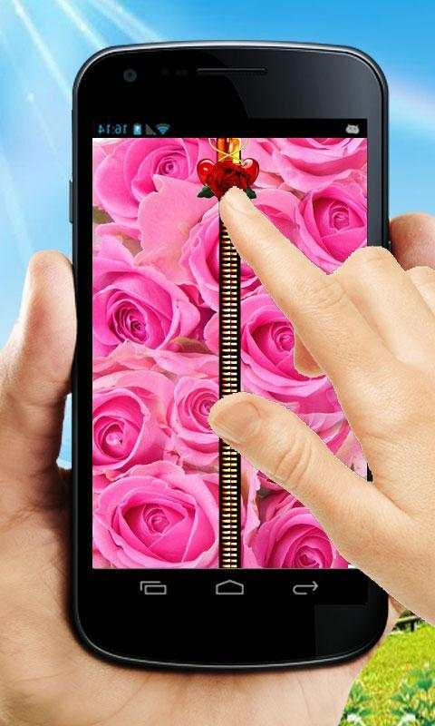 Rose Zipper Lock Screen screenshot 15