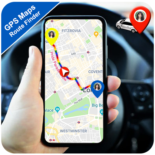 GPS Maps Route Finder Navigation Live Traffic icon