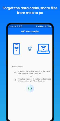 Wifi File Transfer - Mob to Pc screenshot 1