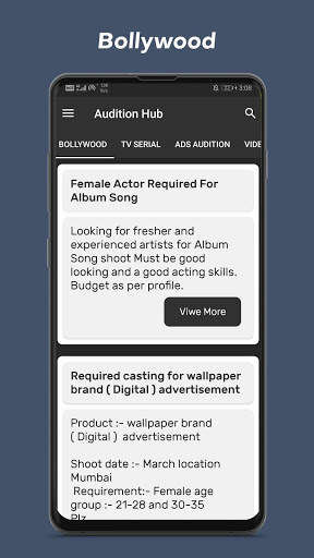 Audition Hub - Bollywood & serial Audition Updates screenshot 2