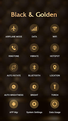 Black golden APUS Launcher theme screenshot 3