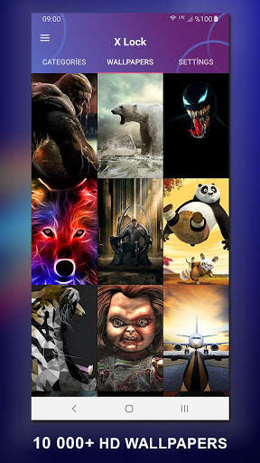 X Lock - IPHONE Style Lock Screen, HD 4K Wallpaper screenshot 1