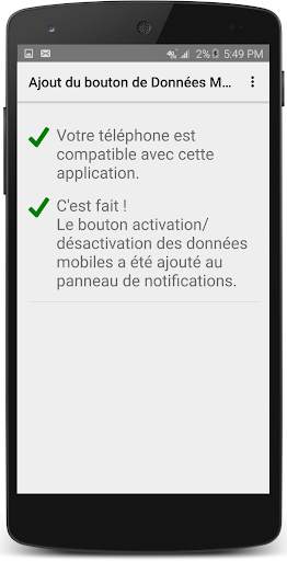 Bouton On/Off Données Mobiles screenshot 2
