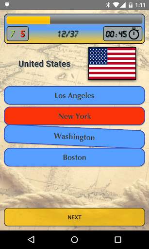 World Capitals (Quiz). Educational game. screenshot 3
