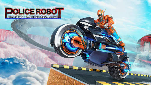 Impossible Bike Stunts Racing – Robot Bike Games screenshot 1