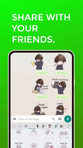 Cute & Funny Boys Stickers for WhatsApp screenshot 5