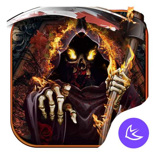 Flames Hell Moloch-APUS Launcher theme 79.0.1001