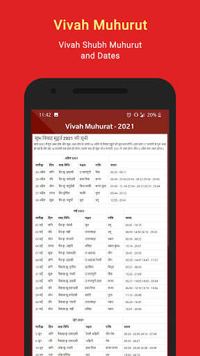 Hindi Calendar 2021 - Muhurat, Panchang, Horoscope screenshot 4