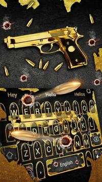 Golden Gun 🔫and Bullet Keyboard Theme screenshot 1