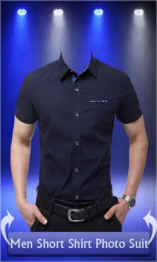 Men Short Shirt Photo Suit - man casual shirt screenshot 2