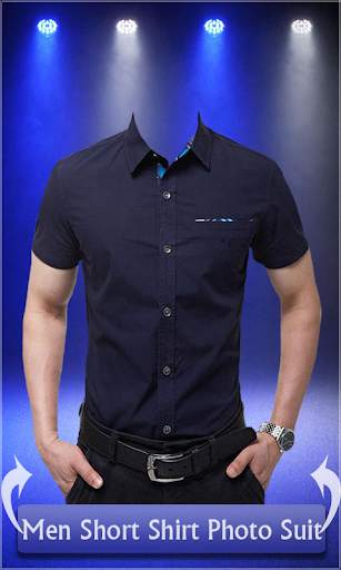 Men Short Shirt Photo Suit - man casual shirt screenshot 2