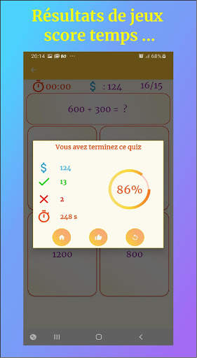 Jeux Calcul Mental - jeux educatif mathematique screenshot 4