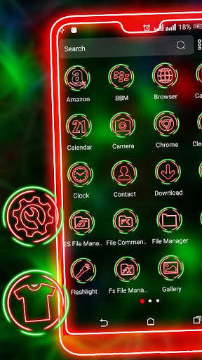 Green Light Mesh Launcher Theme screenshot 4