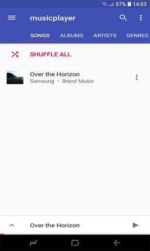 music player screenshot 1