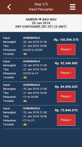 Cargo Reservation  Pelni Logistics screenshot 6