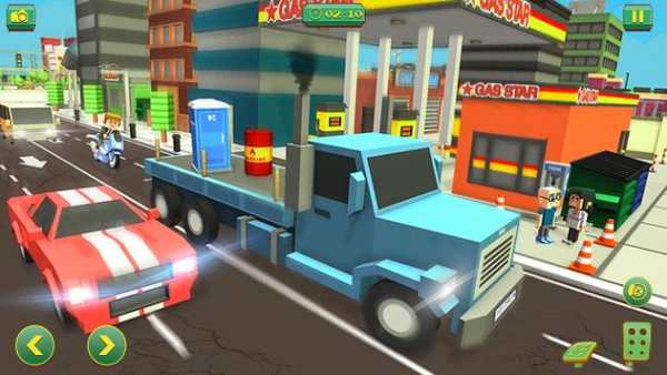 Blocky Truck Driver Simulator Urban Transport screenshot 13