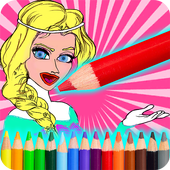 Paint Princesses Coloring icon