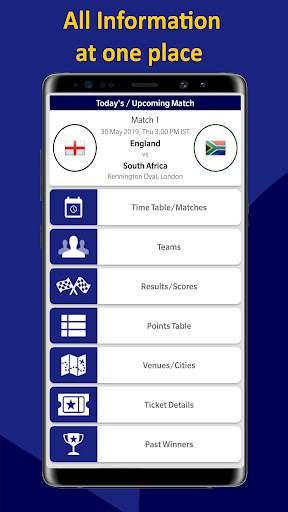World Cup 2019 Schedule Time Table Live Score Team screenshot 1
