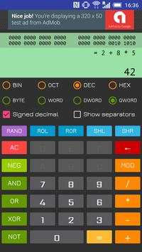 Hacker's Calculator Lite screenshot 1