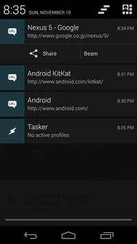 URL Notification screenshot 2