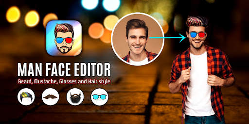 Man Face Editor Hair Changer screenshot 1