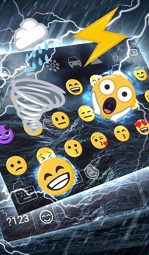 Stormy Sea Animated Keyboard   Live Wallpaper screenshot 3