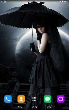 Girl Under Umbrella  Wallpaper screenshot 4