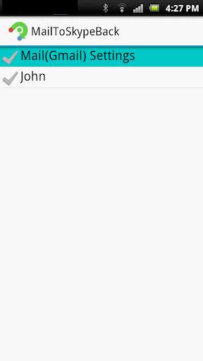 Mail To Skype Back screenshot 1